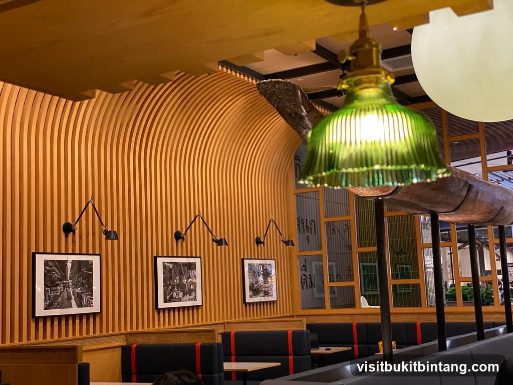 Restaurant Interior with Wooden Walls and Seating
