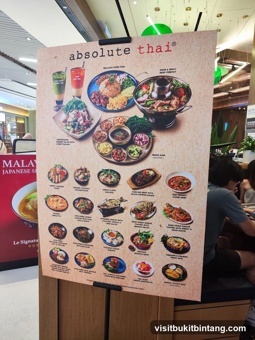 Absolute Thai Menu