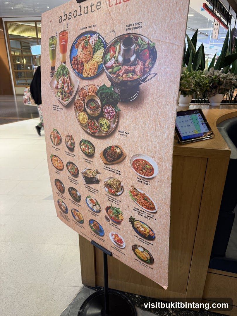 Absolute Thai Menu