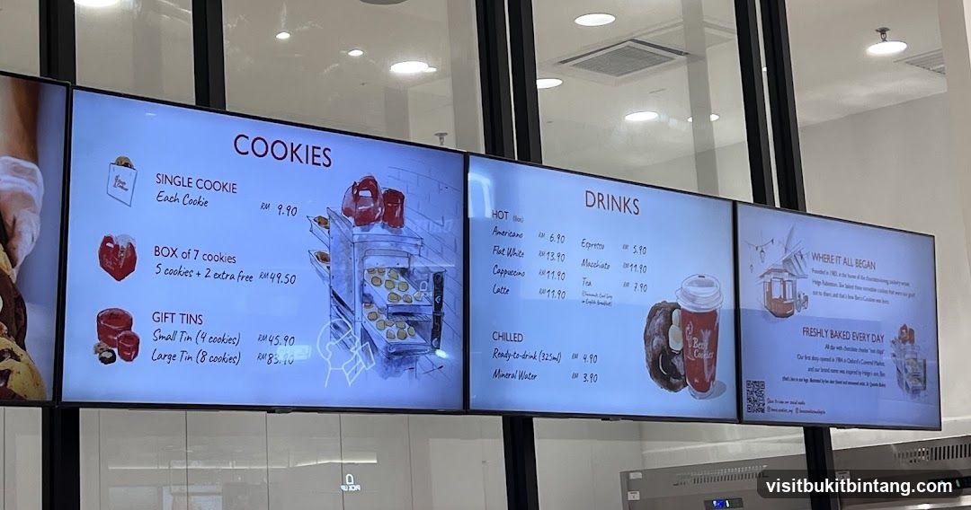 Cookies and Drinks Menu