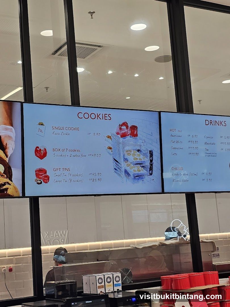 Cookies and Drinks Menu