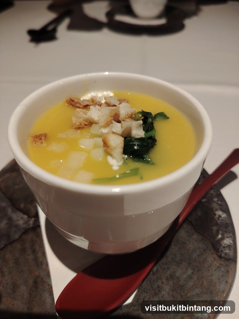 Soup with Croutons and Greens