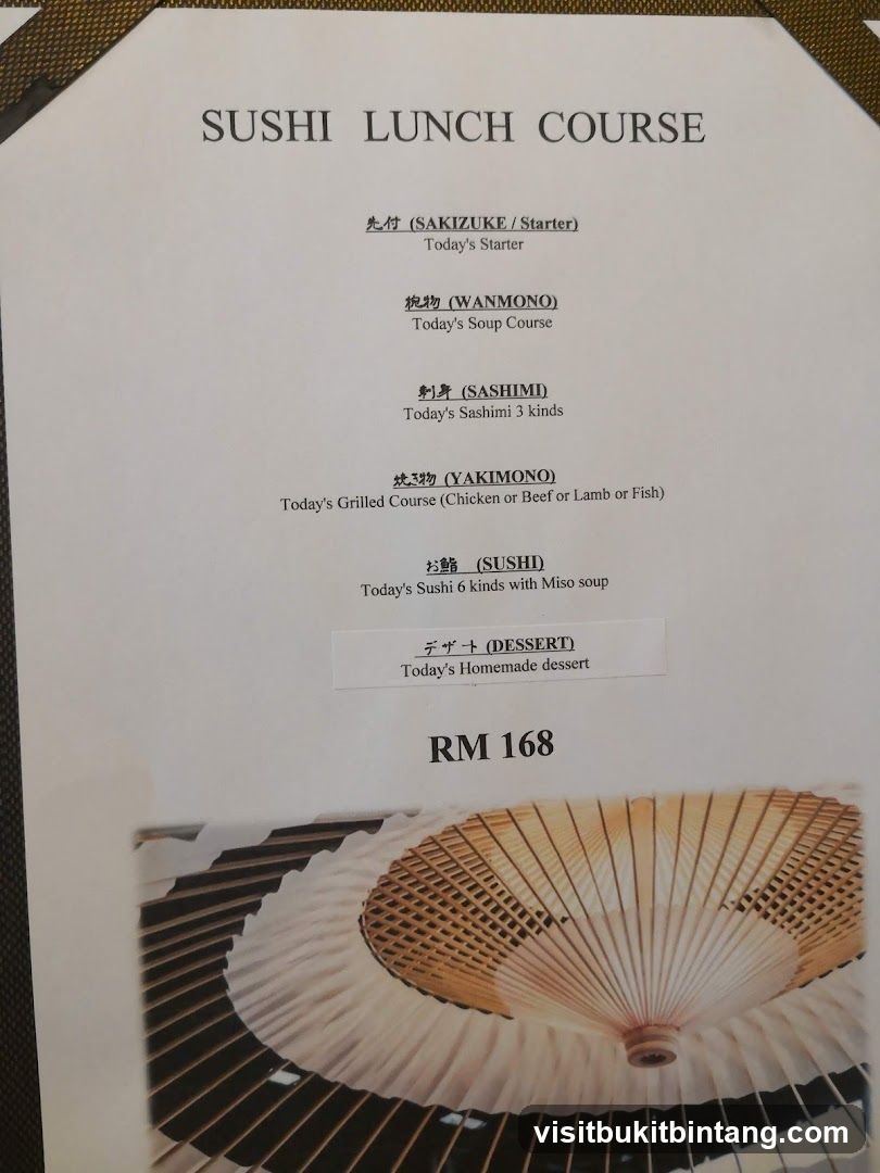 SUSHI LUNCH COURSE