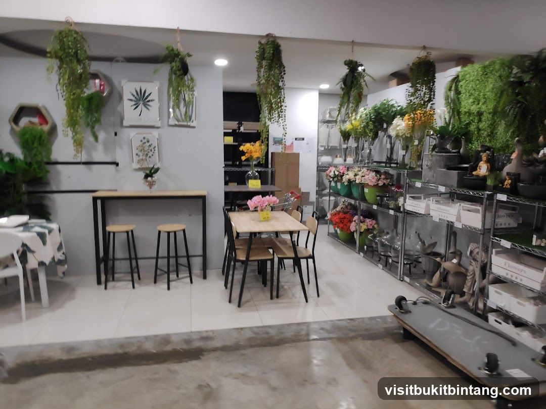Interior of a flower and decor shop