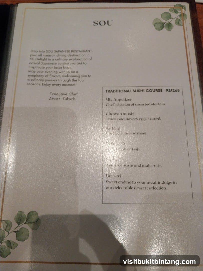 SOU Traditional Sushi Course