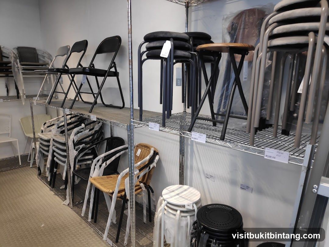 Chairs and Stools on Shelves