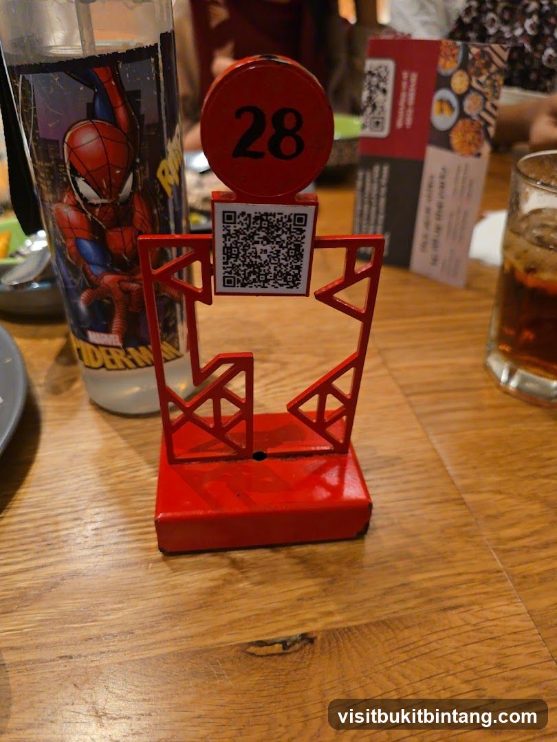 Table Number Stand with QR Code