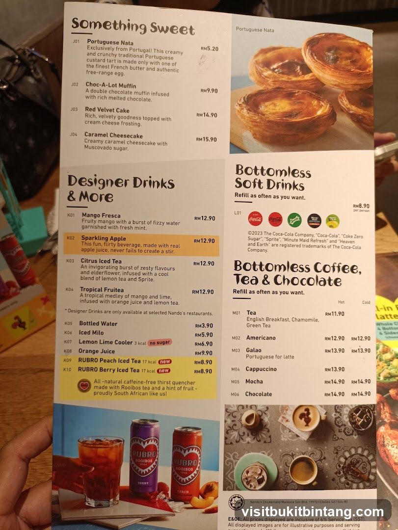 Something Sweet, Designer Drinks & More, Bottomless Soft Drinks, Bottomless Coffee, Tea & Chocolate