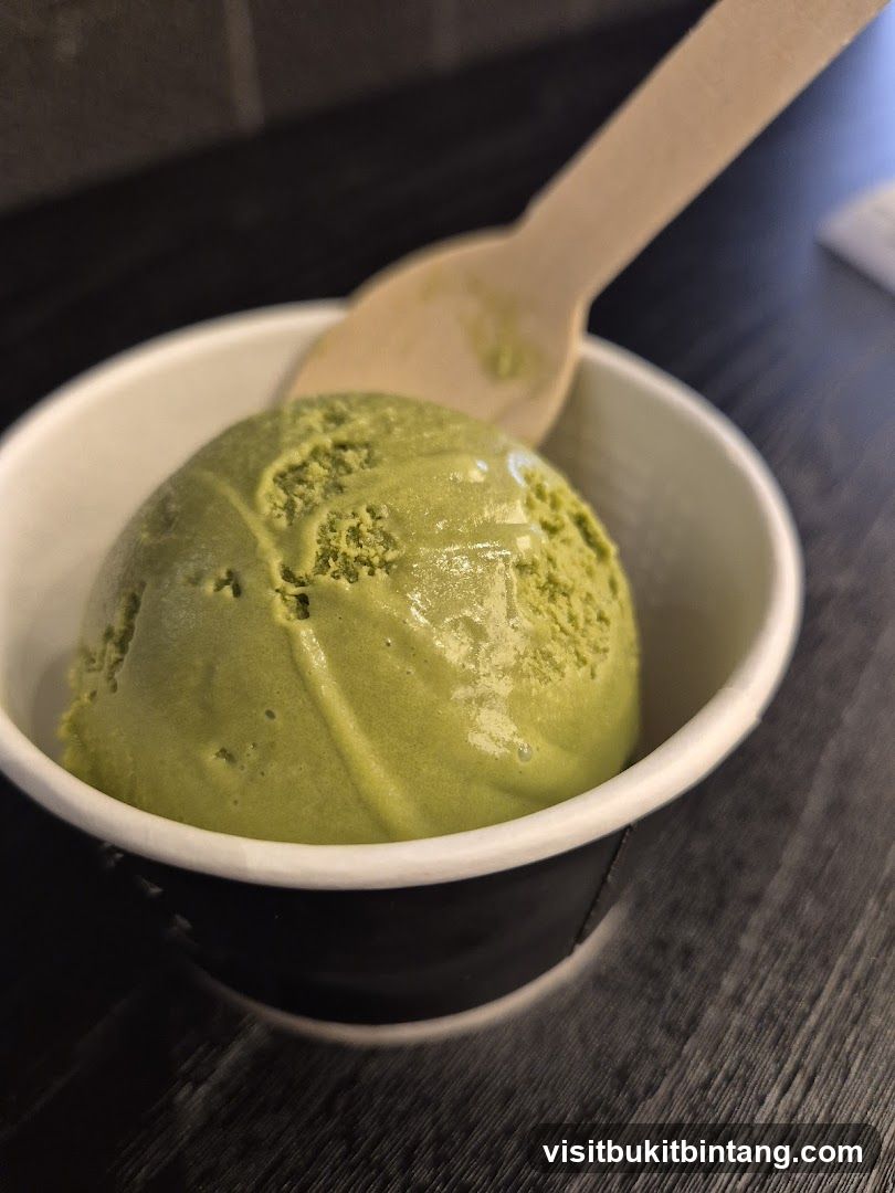 Green Ice Cream in a Cup
