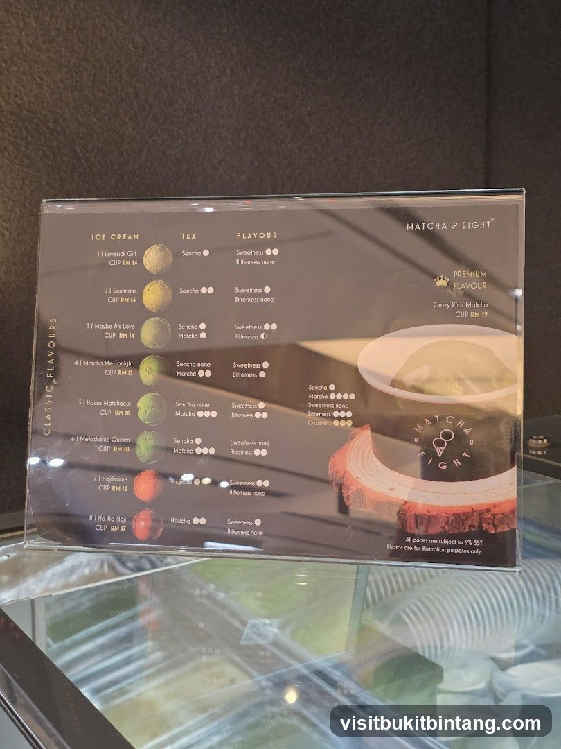 Matcha & Eight Menu