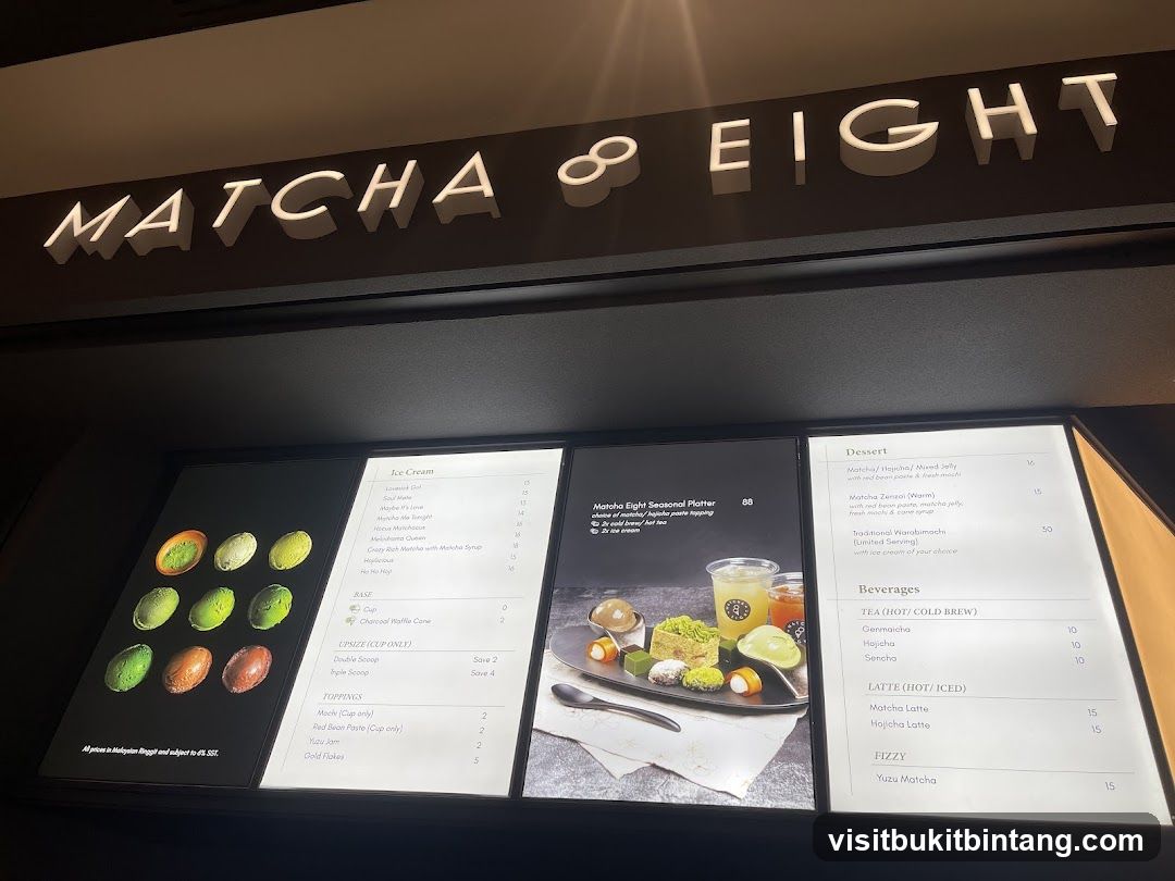 Matcha Eight Menu