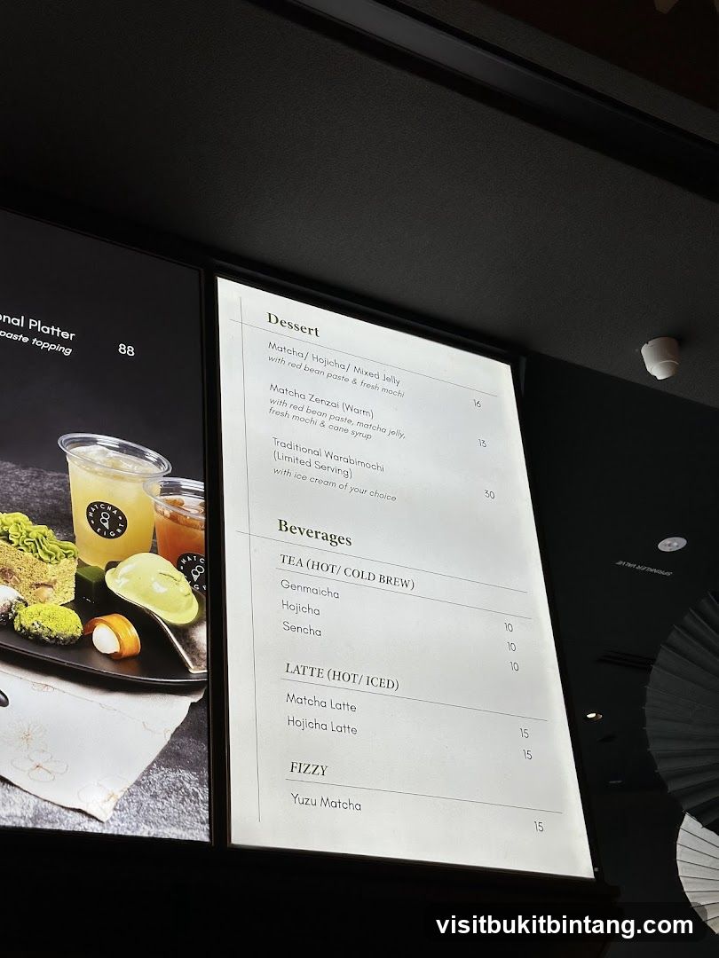 Dessert and Beverages Menu