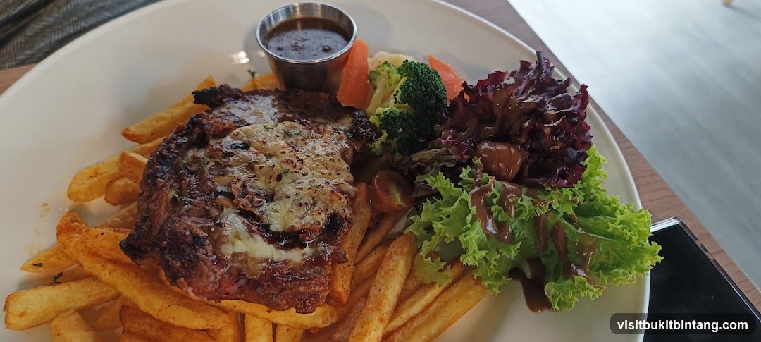 Steak with Fries and Salad