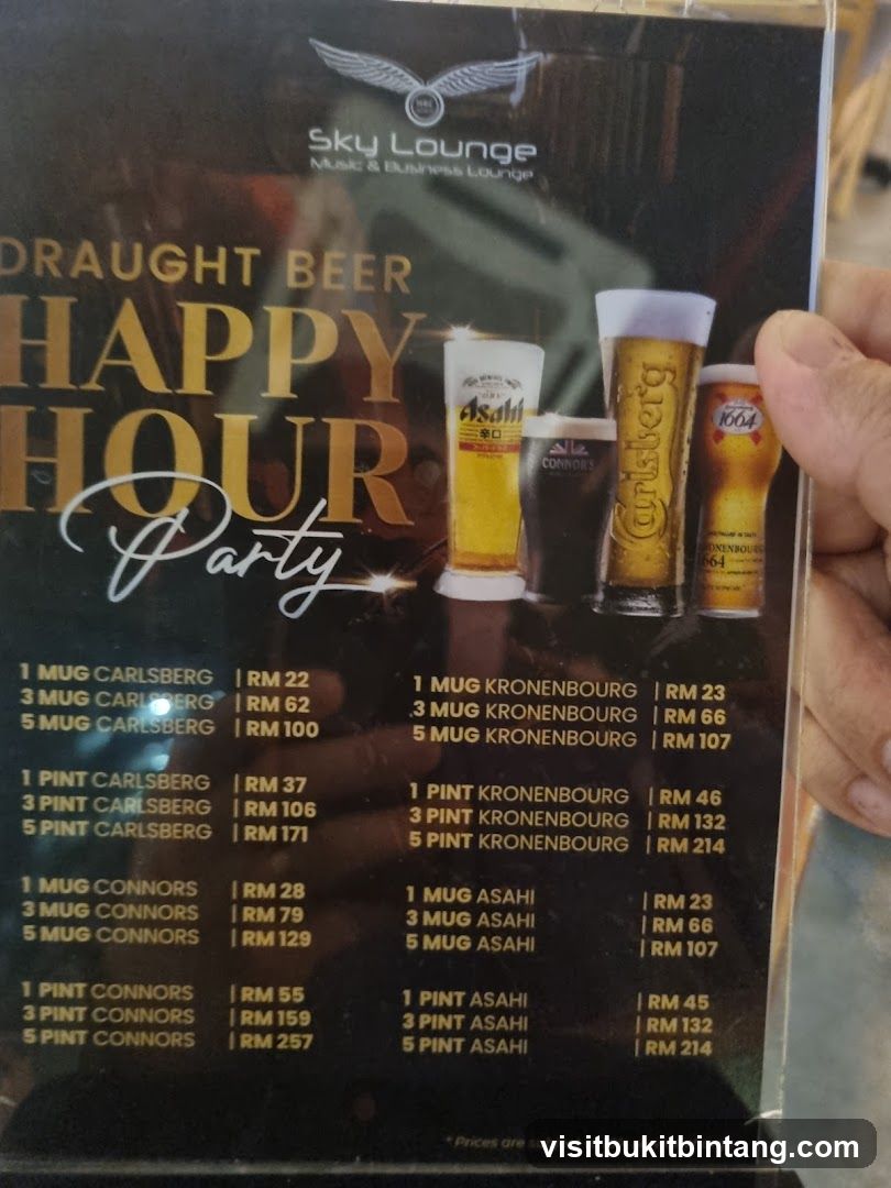 Sky Lounge Draught Beer Happy Hour Party