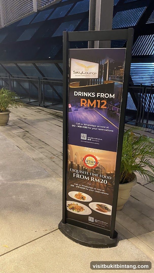 Sky Lounge and Havana Kuala Lumpur Advertisement