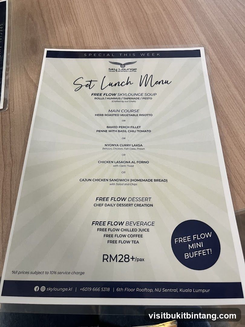 Set Lunch Menu