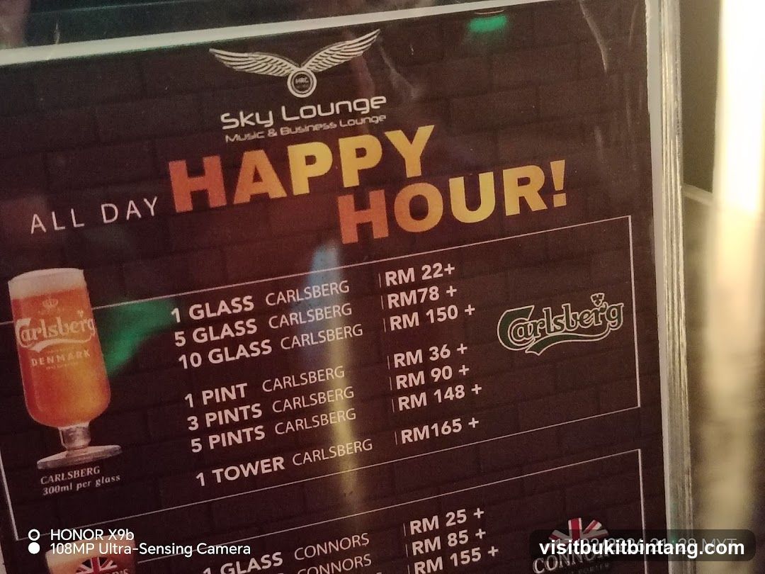 Sky Lounge Happy Hour Menu