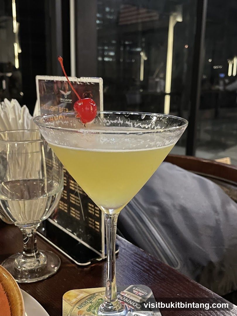 Cocktail with Cherry Garnish