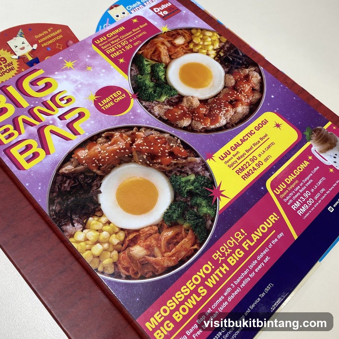 DubuYo Big Bang Bap Menu