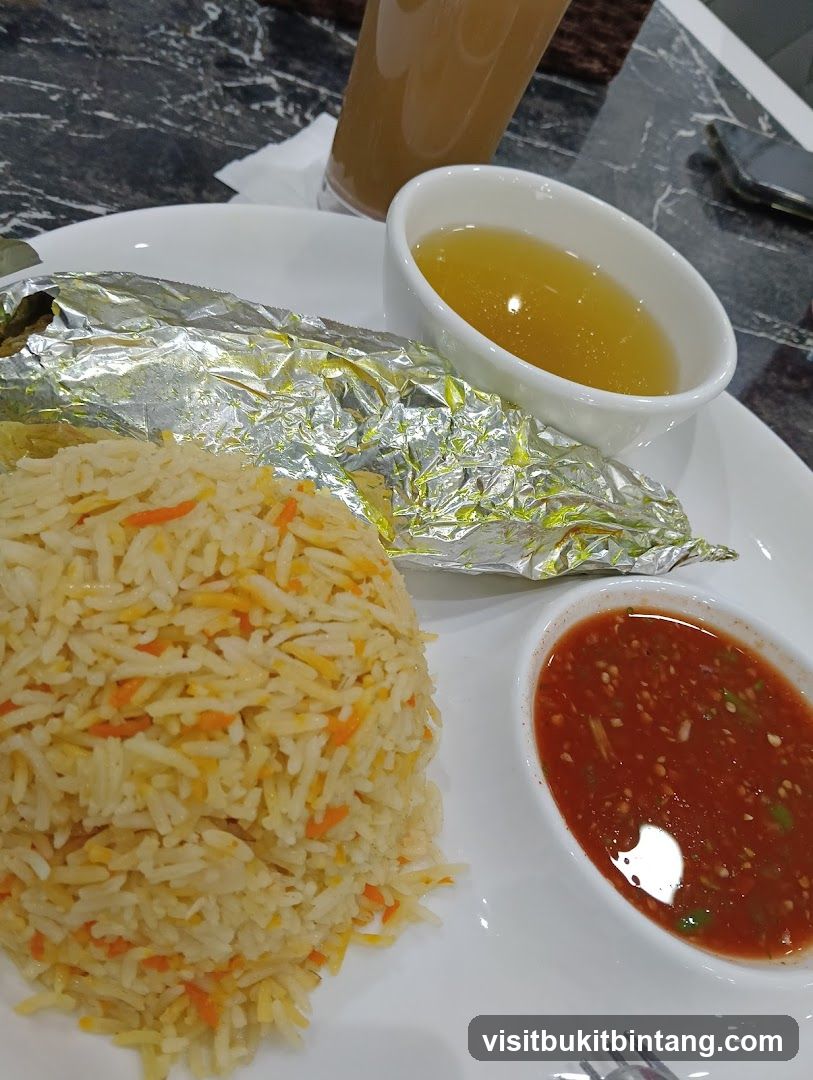 Meal with Rice and Sauce