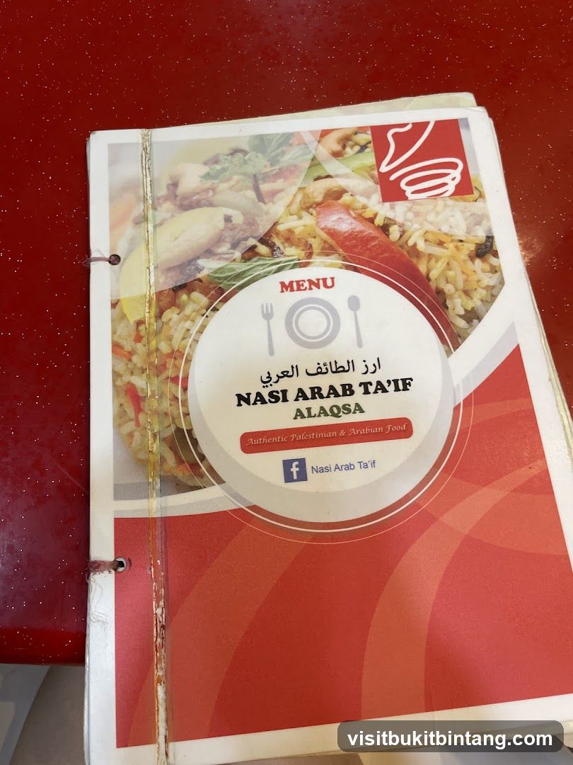 Nasi Arab Ta'if Menu