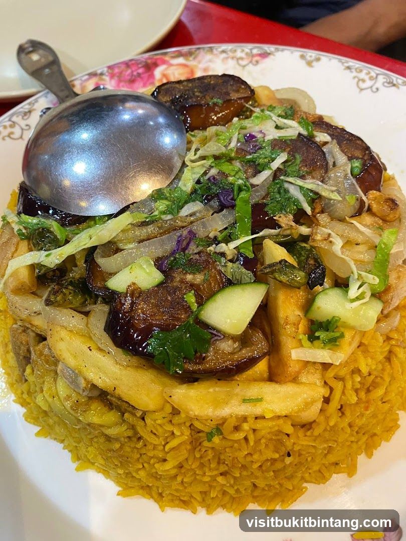 Rice dish with vegetables and meat