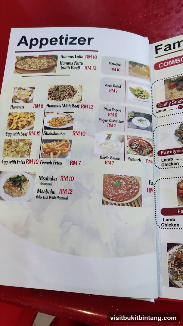 Appetizer Menu