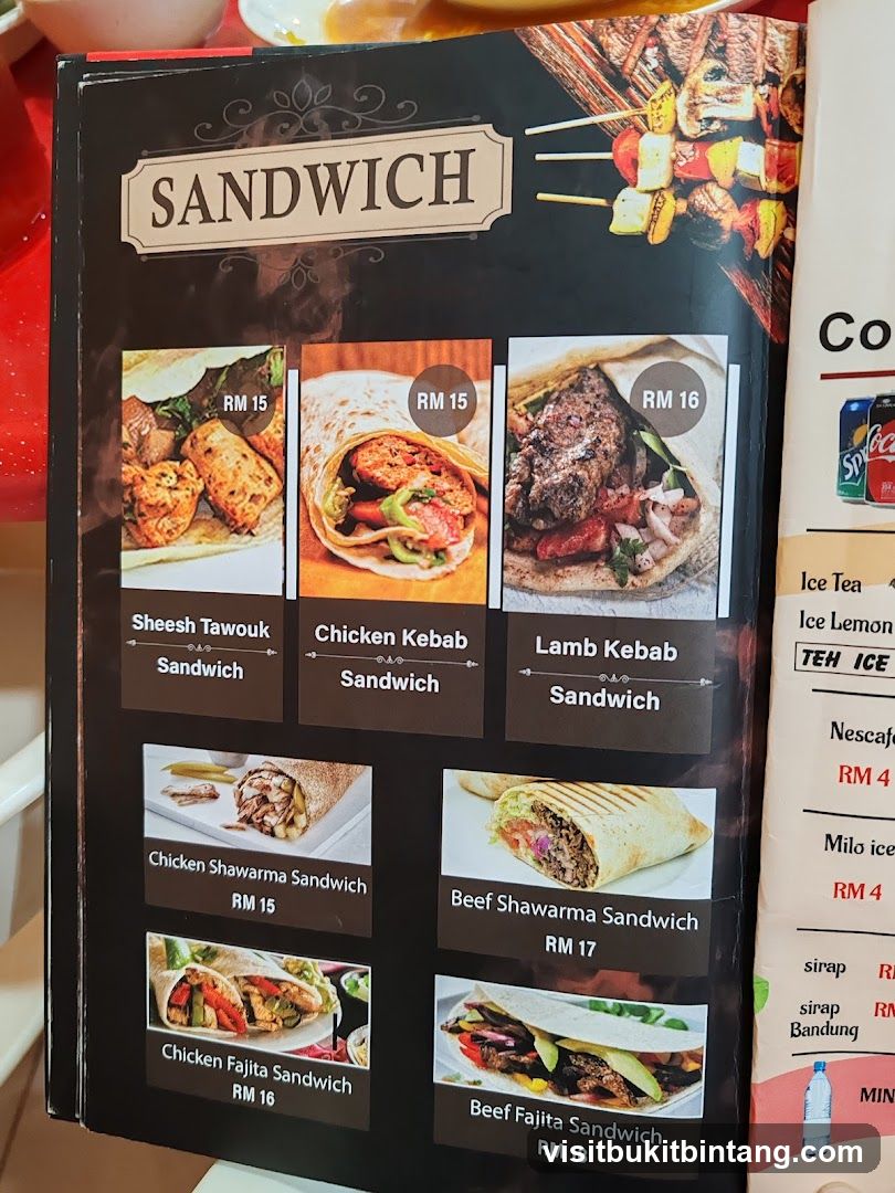 Sandwich Menu