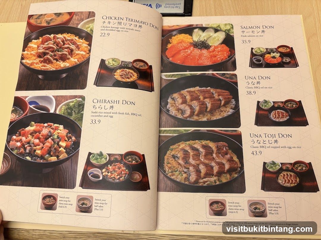 Japanese Donburi Menu