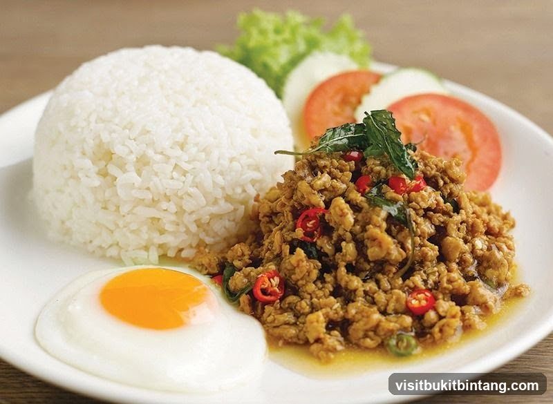 Minced Meat with Rice and Fried Egg