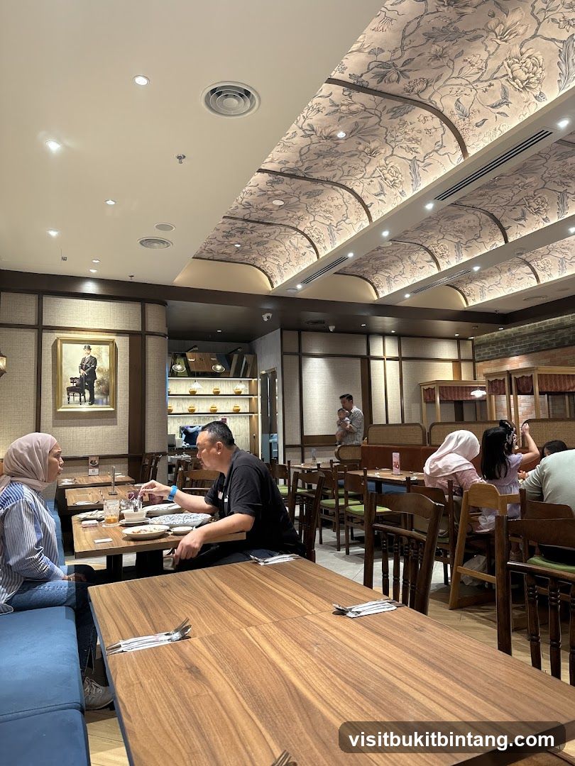 Restaurant Interior with Patrons