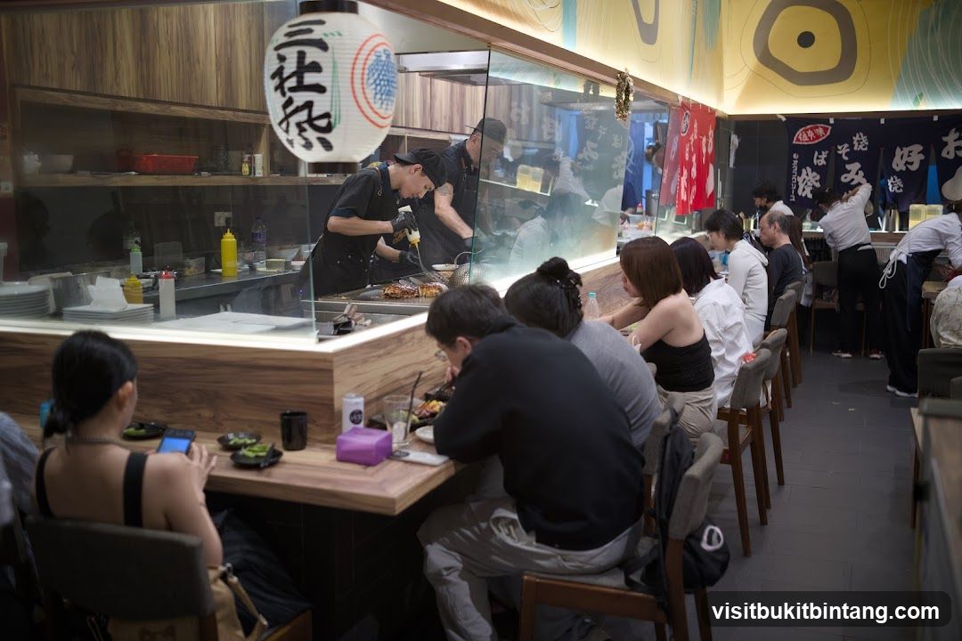 Restaurant Interior with Open Kitchen