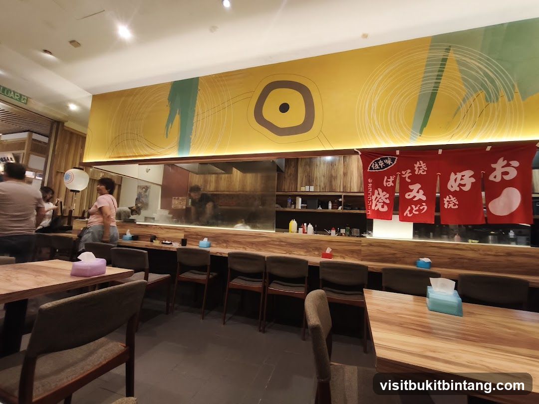 Restaurant Interior with Japanese Noren Curtains