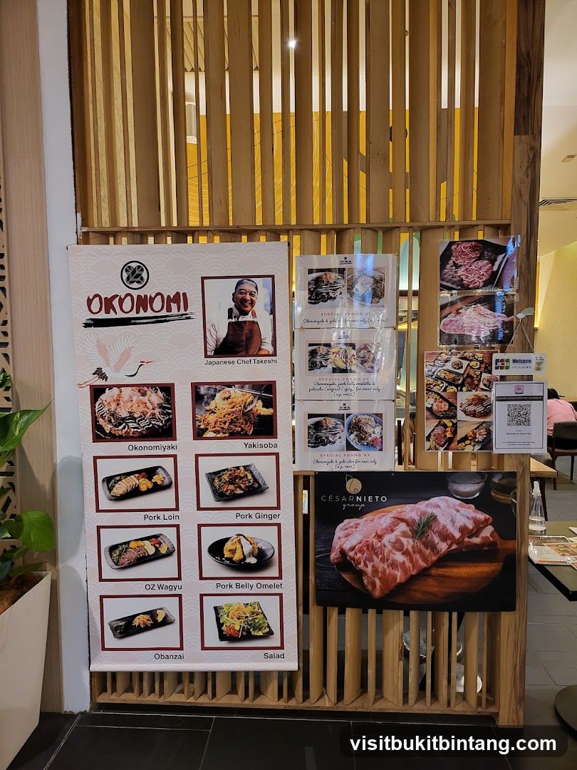 Restaurant Menu Display