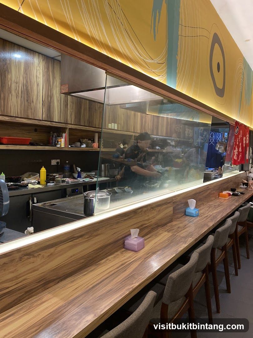 Restaurant Counter and Kitchen