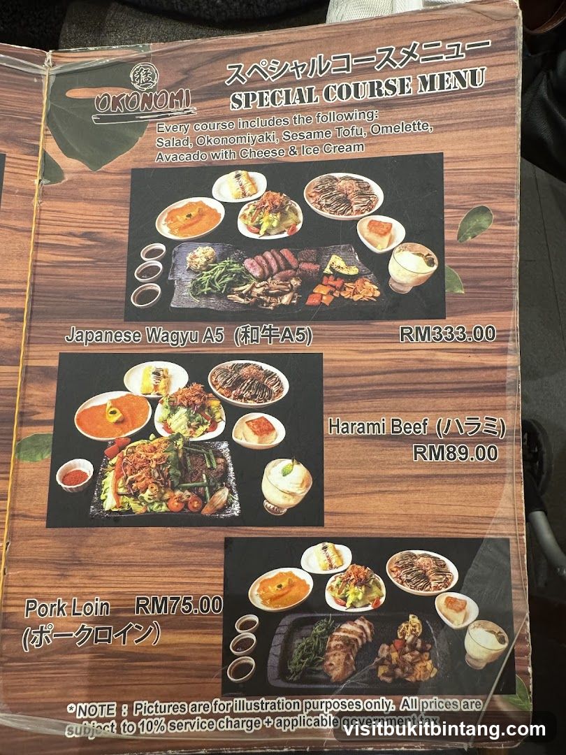 SPECIAL COURSE MENU