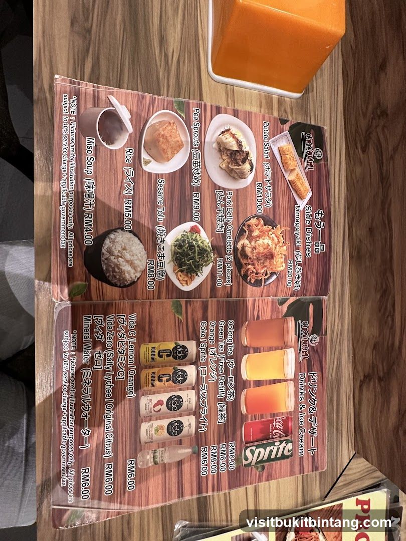 OKONOMI Menu