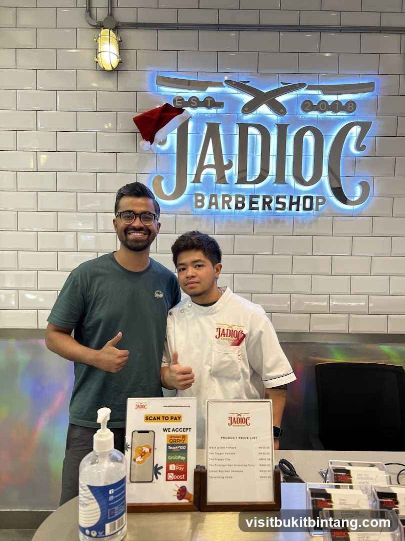 Barbershop Staff with Signage