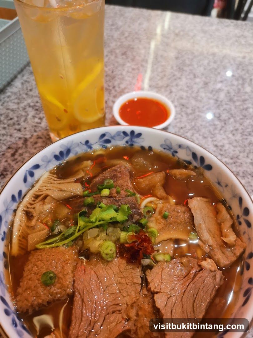 Beef Noodle Soup and Drink