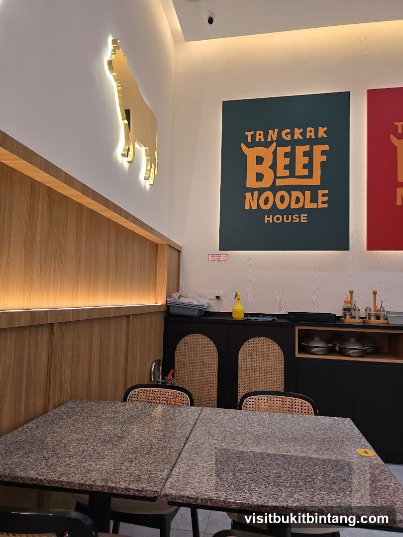 Restaurant Interior with Beef Noodle Signage