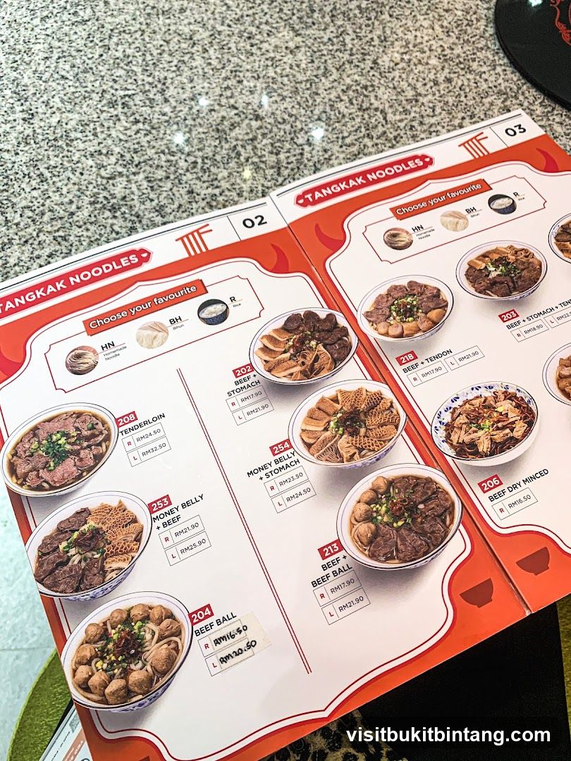 Tangkak Noodles Menu