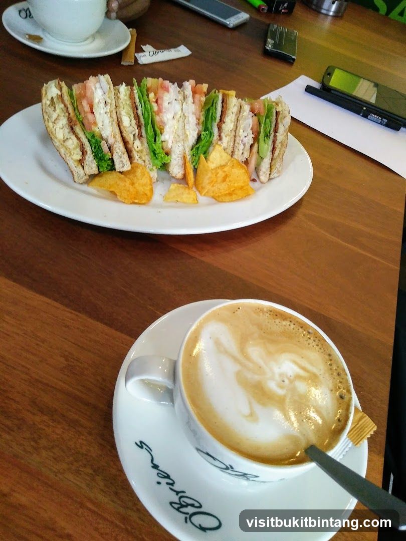 Club Sandwich and Coffee