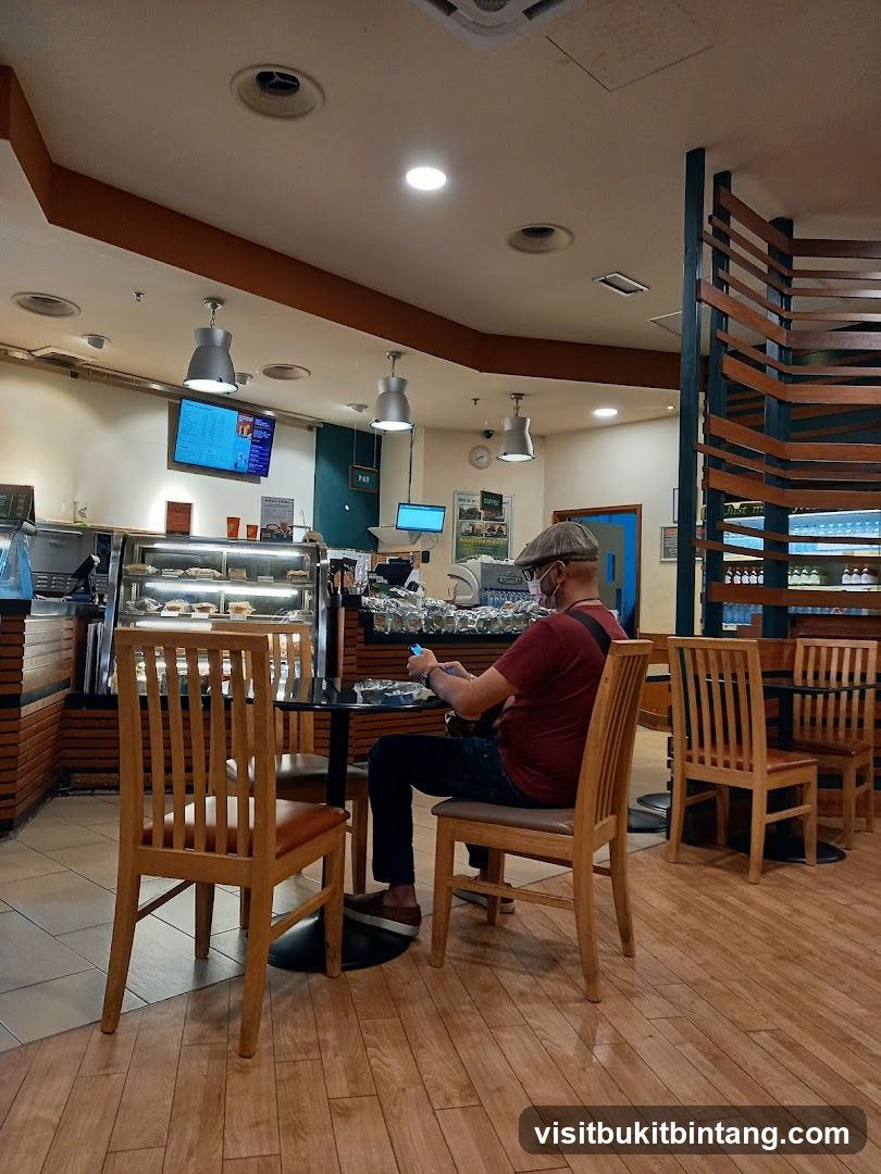 Man Sitting at Cafe Table
