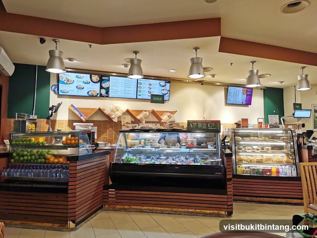 Cafe Interior with Food Displays
