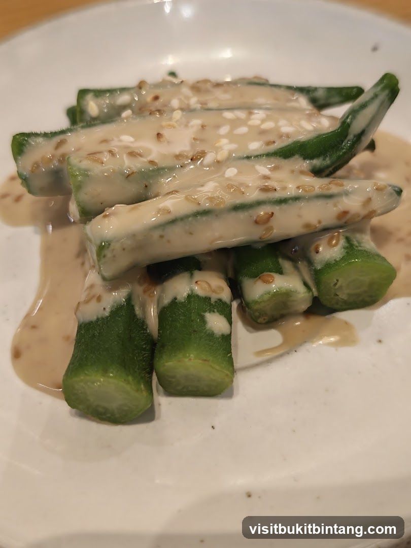 Okra with Sesame Dressing