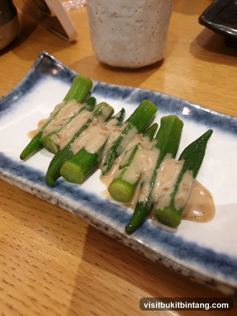 Okra with Sesame Dressing
