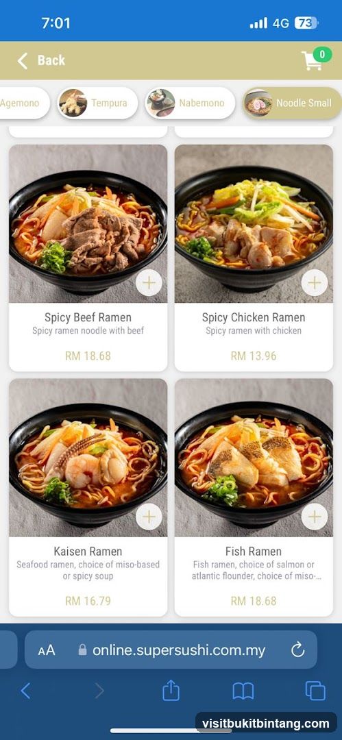 Ramen Menu