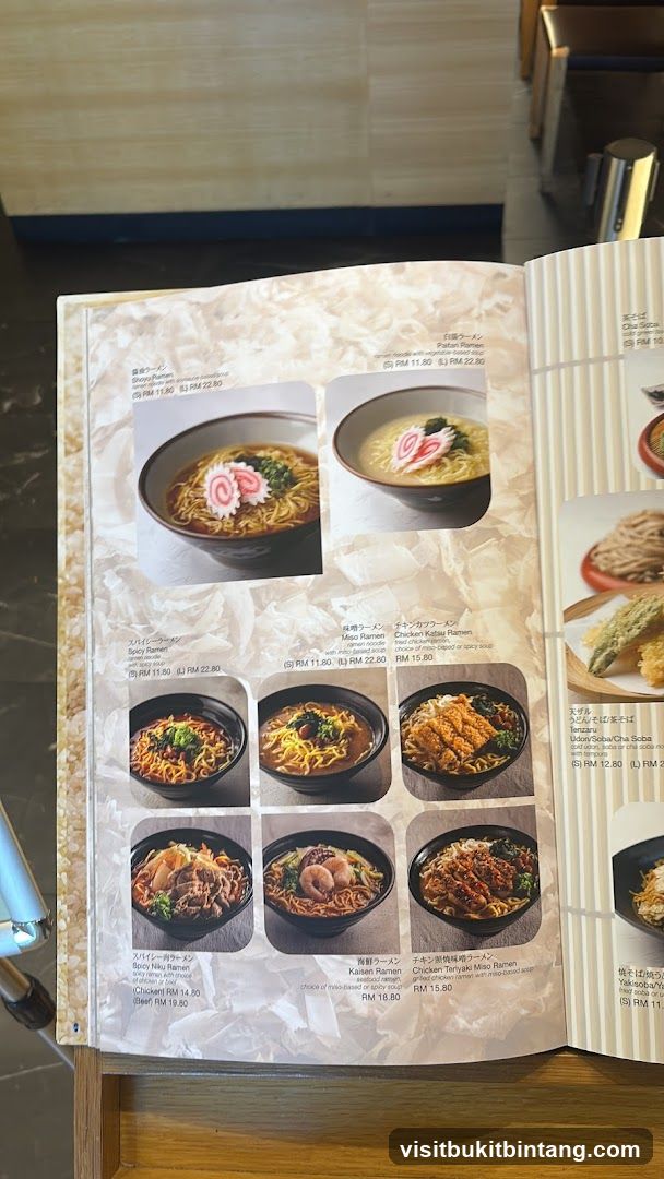 Ramen Menu