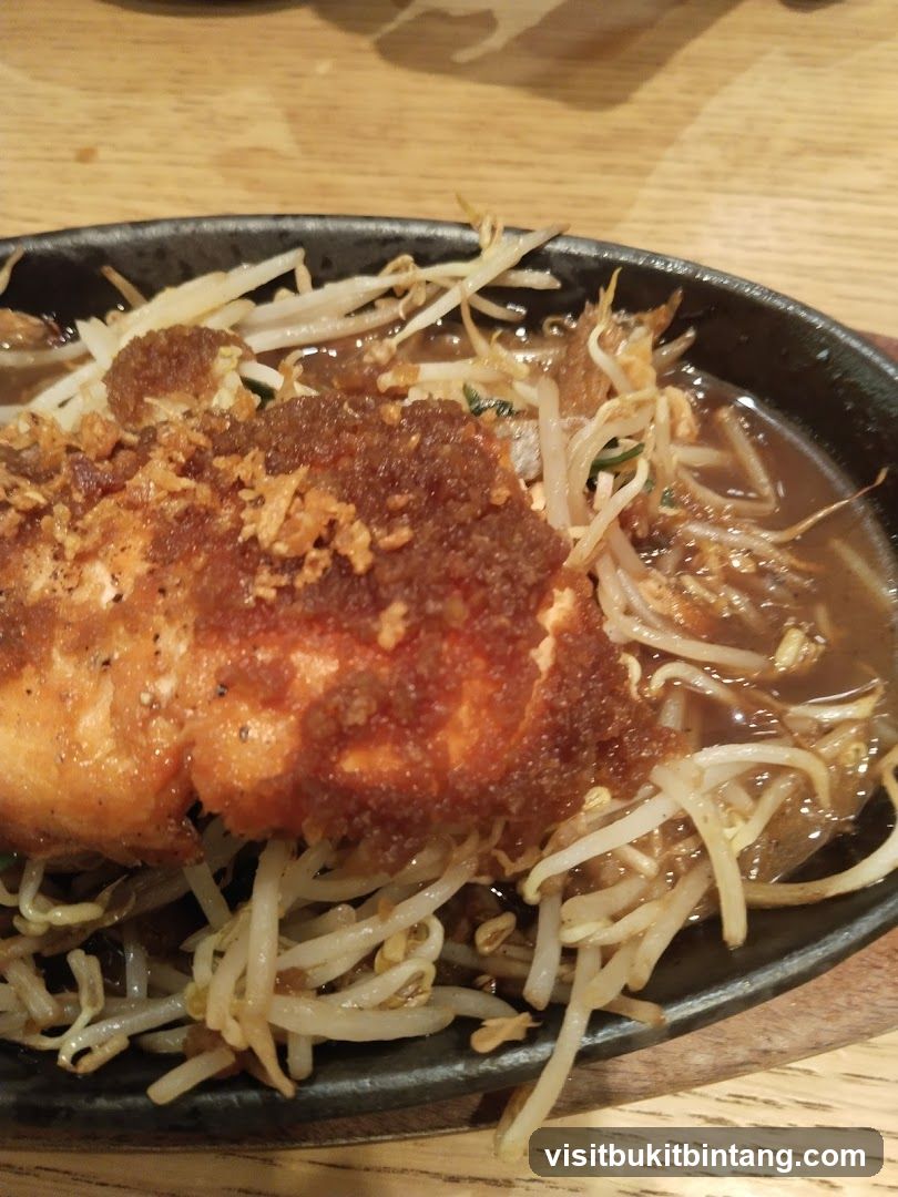 Sizzling Salmon with Bean Sprouts