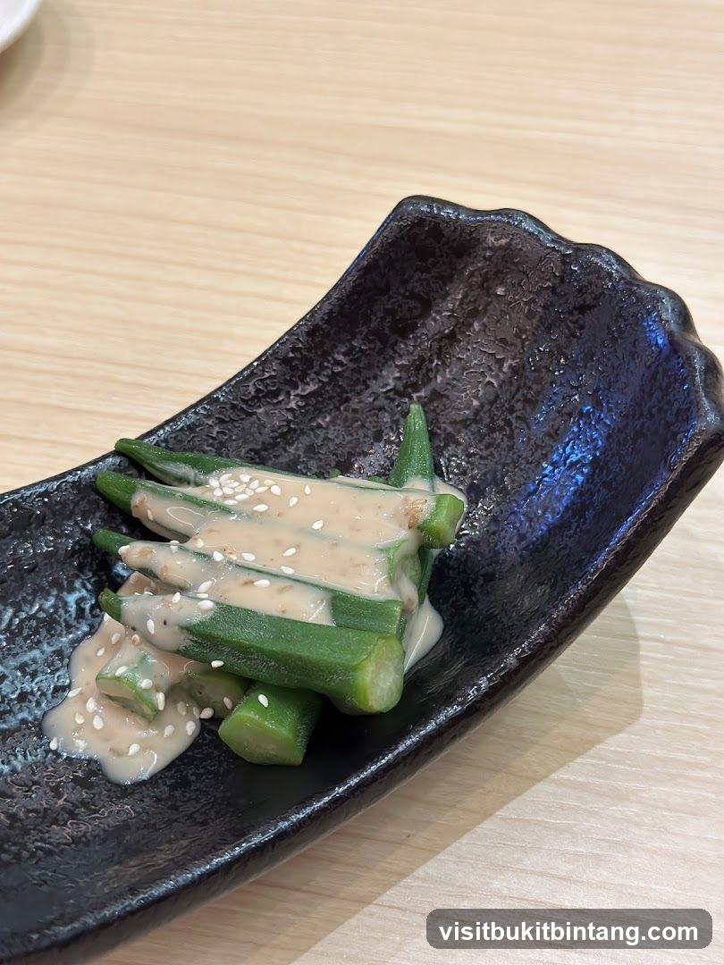 Okra with Sesame Dressing